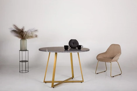 Стул R-Home Kent Браун/Линк Золото