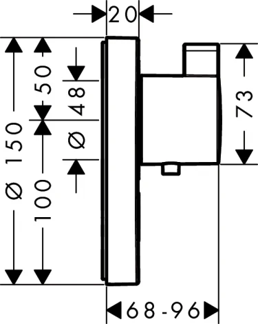Термостат Hansgrohe ShowerSelect S Highflow 15742000 для душа