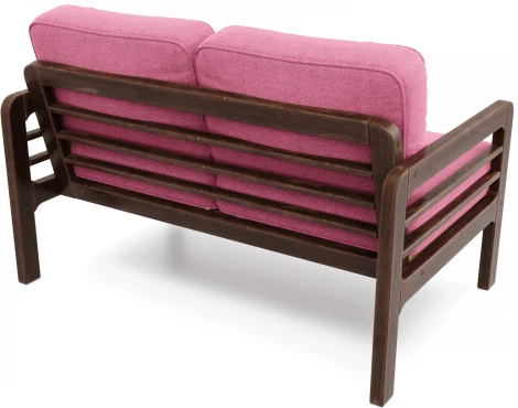 Диван Arsko прямой Бергер М орех рогожка розовая