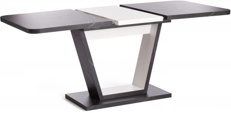 Стол обеденный VOX ЛДСП, 132-172x85x75,5 см, Мрамор черный/Белый Tetchair 19268