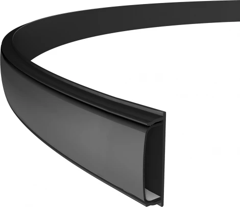 Алюминиевый профиль накладной гибкий для светодиодной ленты до 15мм Ambrella Illumination GP1600BK/BK