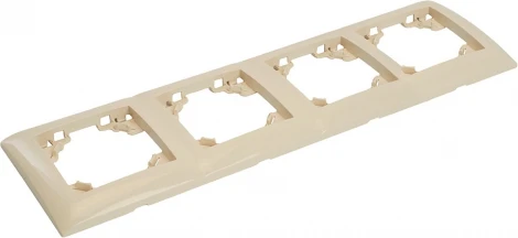 Рамка на 4 поста (слоновая кость) Stekker Эрна Элегант 49669