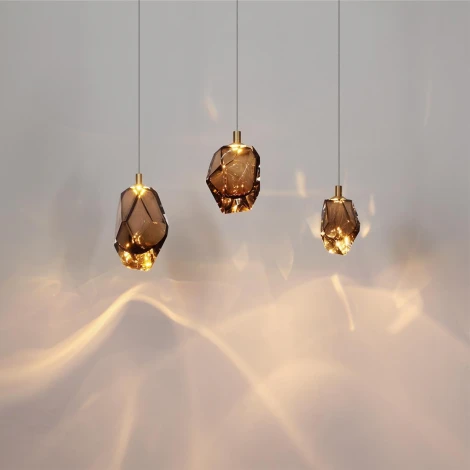 Подвесной светильник Odeon Light Gemme 7112/4LC коричневый/коньячн. стекло/металл IP20 LED 4W 300Лм 3000K 200° 220V