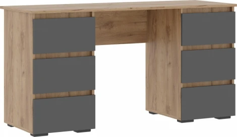 Компьютерный стол Элла Woodville (ЛДСП/Серый,Графит) арт.586709