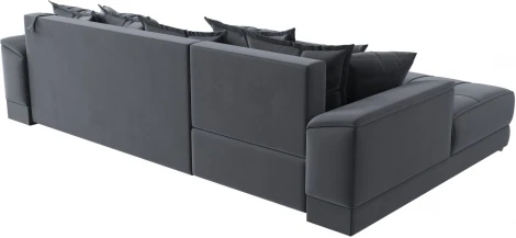 Диван угловой НордСтар левый угол (Серый/Велюр) Лига Диванов арт.121110L