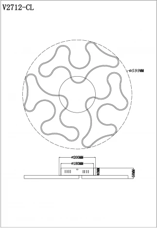 Потолочная люстра Moderli Monica V2712-CL