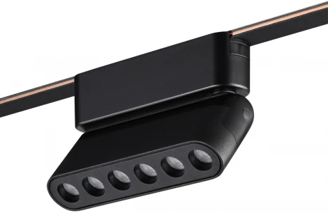 Трековый смарт-светильник Downlight для низковольтного шинопровода Novotech Easy 359464 черный с двумя режимами работы LED 6W 24V 3000-6000K (умный дом - Алиса, Tuya Smart)