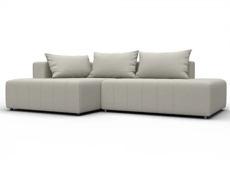 Диван угловой Лига-103 НПБ угол левый (ДСП,Брус,Фанера,Рогожка/Бежевый) Лига Диванов 134809L