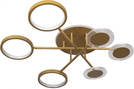 Потолочная люстра на штанге Megan 10164S Gold (LED, 220V, круглые, кольцо)