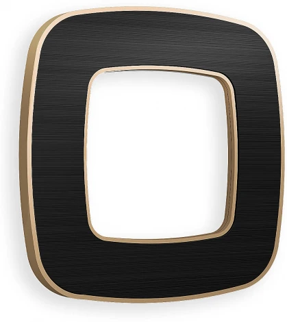 Рамка Ambrella Volt OMEGA Coint (Черный Стекло органическое/Шампань) 1-ая OF640541