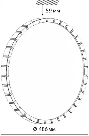 Настенно-потолочный светильник Sonex Atabi Black 7649/EL PALE SN пластик/белый/черный LED 70Вт 3000-6000К D486 IP43 пульт ДУ (220V, круглые)