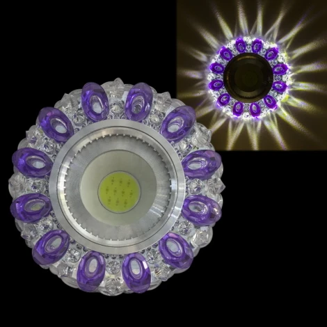 Встраиваемый точечный светильник Reluce 42225-9.0-001PL MR16+LED3W CL/PP (220V, круглые)