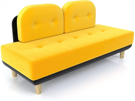 Диван Arsko Торли желтый велюр