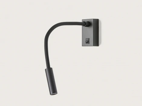 Спот для чтения светодиодный на гибкой ножке с выключателем Aromas del Campo Flexor A1151 Matt black