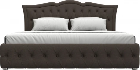 Кровать интерьерная Герда 180 (Коричневый/Рогожка) Лига Диванов арт.123068