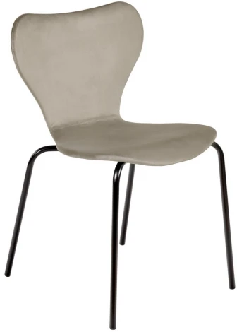 Стул Seven латте велюр с чёрными ножками Bradex Home RF 0253