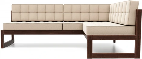 Диван Arsko угловой Сега У орех велюр бежевый
