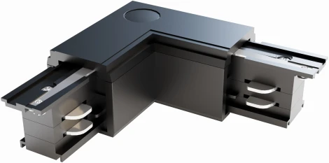 Коннектор угловой внешний Trinity черный (трехфазный) Maytoni Technical TRA005CL-31B-L (220V)