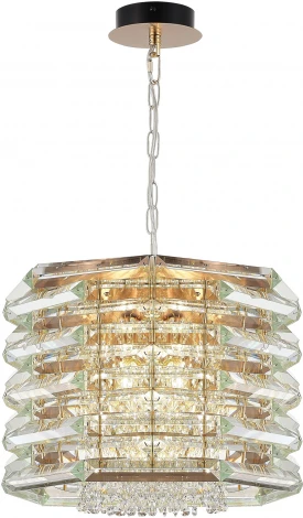 Подвесной светильнк ST Luce Strozzi SL6137.203.08 медь/прозрачный E14 8*40W (220V, на цепи, круглые)