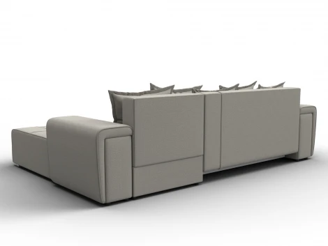 Диван угловой Лига-121 правый угол (ДСП,Брус,Рогожка/Бежевый) Лига Диванов 137340