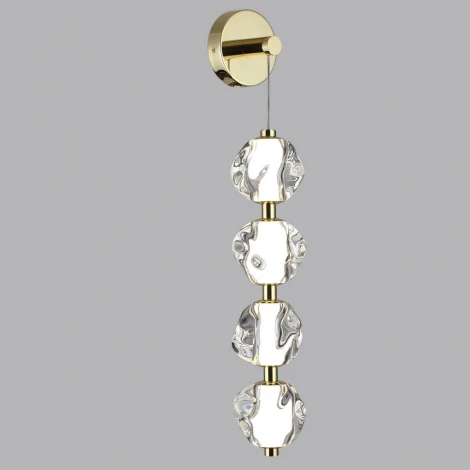 Бра Odeon Light Jemstone 5085/17WL золото/прозрачный/металл/акрил LED 17W 4000K 800Лм (220V, шар, бусы)