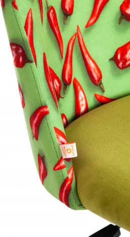 Кресло MELODY ткань/флок, олива, Botanica 03 pepper/23 Tetchair 19027