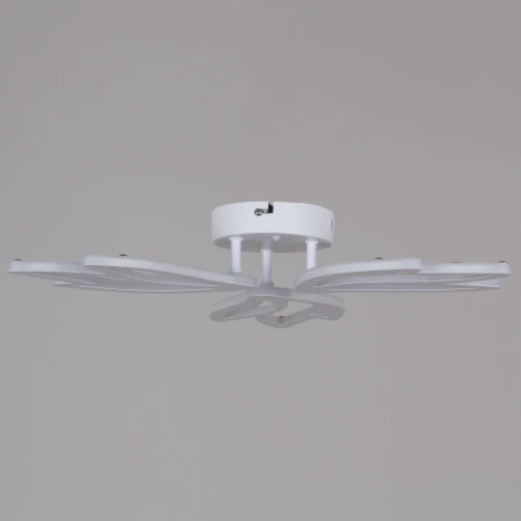 Потолочная люстра на штанге светодиодная с пультом регулировкой цветовой температуры, яркости и ночным режимом Reluce 09862-0.3-03 WH