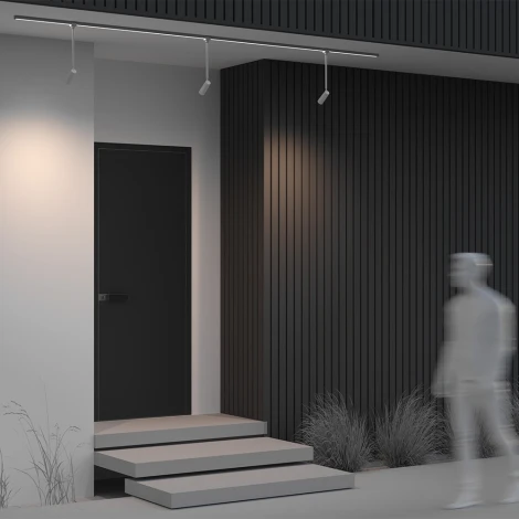 Трековый светильник низковольтный, уличный, светодиодный LED 48V 8W Maytoni Focus Led O-TR01-2-P-8WW3K