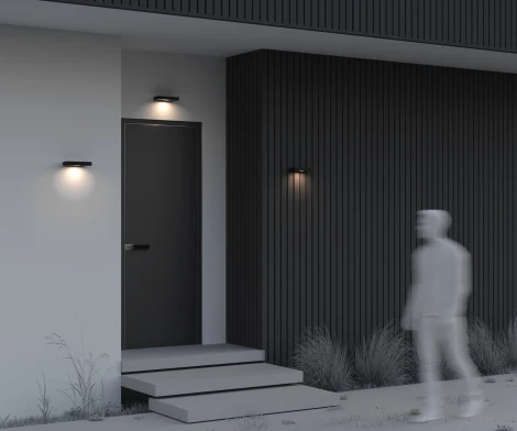 Настенный уличный светильник на солнечной батарее Maytoni Pir OSL456WL-L2GF3K (LED, датчик движения, IP54)