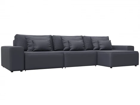 Диван угловой Лига-074 угол универсальный (ДСП/Пластик/Экокожа/Серый) Лига Диванов 129874