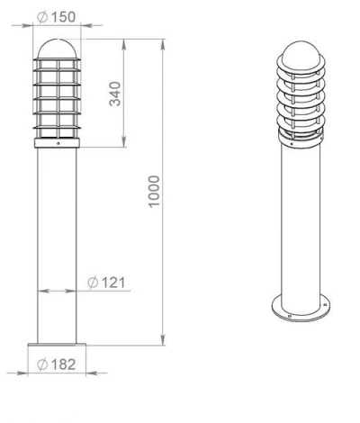 Наземный светильник Русские фонари Броадс 500-11/gr-06 (220V, IP54)