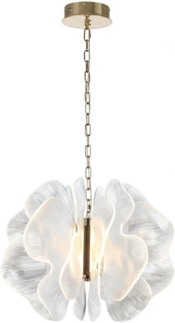 Подвесная люстра Odeon Light Siama 5089/80L под латунь/прозрачный/акрил LED 80W 3500K (220V, на цепи)