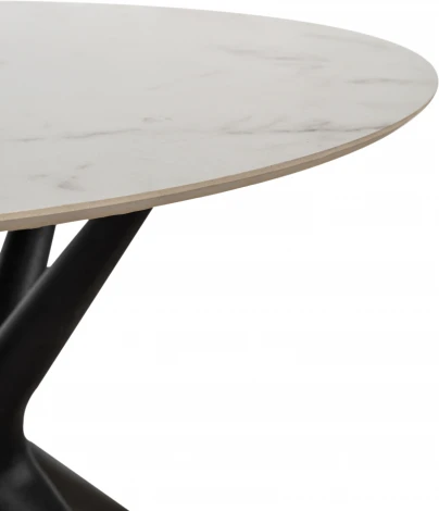 Стол обеденный обеденный JET CERAMIC круглый d-80 (Термопластичный полимер, Черный)