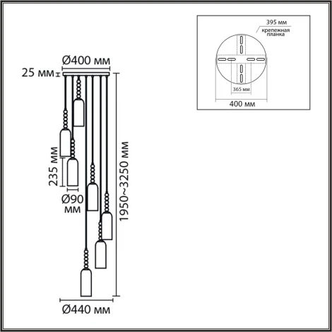 Потолочная люстра каскадная Lumion Emily 8270/7A хром/белый, металл/стекло Е14 7*40W 220V (на проводе)