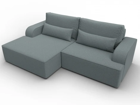Диван угловой Лига-120 угол левый (ДСП,Брус,Фанера,ЛДС,Рогожка/Серый) Лига Диванов 137285L