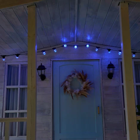 Лампа декоративная светодиодная, форма "Ананас", прозрачная, цвет синий Volpe Bicolor LED-D45-1W/BLUE/E27/CL/С PINEAPPLE