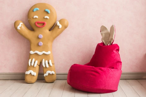 Кресло мешок Dreambag Зайчик Малиновый (Классический) 19118