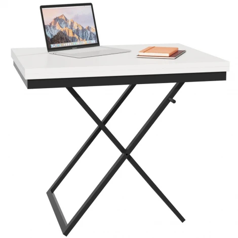 Стол-трансформер Манхэттен белый/черный Mebelik 009575