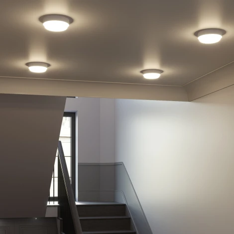 Настенно-потолочный светильник светодиодный со свето-шумовым датчиком LITE 126418208 IP65 (220V, круглые)