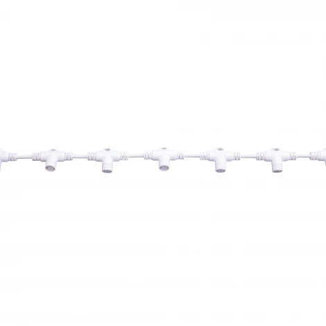 Провод-шина для гирлянд серии F90PRO 2м. 20 Т-коннекторов, шаг 10см статика/мерцание IP67 белый Uniel UCX-F90 T20/2M/WH