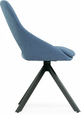 Стул на металлокаркасе Notta Оливер крутящийся синий / черный арт.612666