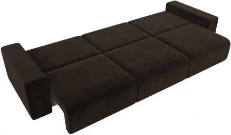 Диван прямой Лига-036 НПБ Классик Лонг (Коричневый/Микровельвет) Лига Диванов арт.121315