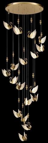 Подвесной светильник каскадный Wertmark Letizia WE466.18.306 (LED, 220V, пульт управления, на проводе)