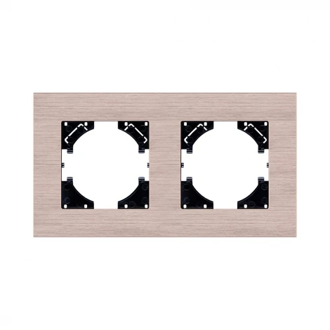 Рамка 2-постовая золотой Kollinger Reflex AL RA2GD