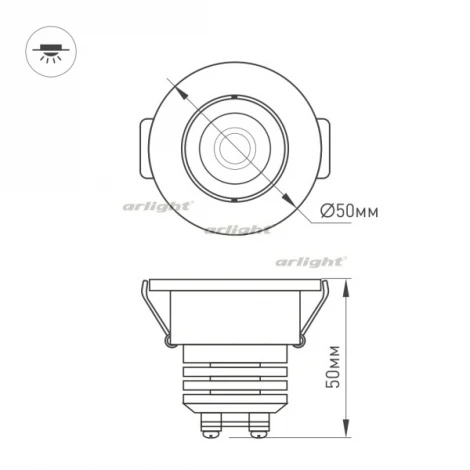 Мебельный светильник Arlight LTM 020756 (LED, 220V, круглые, IP40)