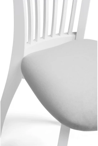 Деревянный стул Woodville Лидиос серый велюр / белый 515979