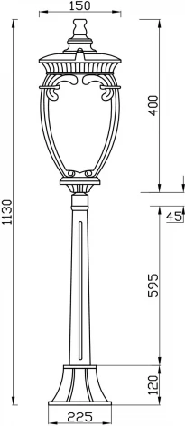 Наземный фонарь Maytoni Fleur O414FL-01GB1