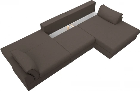 Диван угловой Пекин Long угол правый Лига Диванов (Рогожка) арт.122940