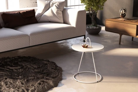 Столик журнальный Sheffilton SHT-CT36 морская галька/белый муар от фабрики Sheffilton