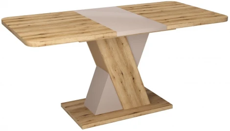 Стол раскладной Bruno (120+40) дуб эвок прибрежный/глиняный серый Top Concept 12866